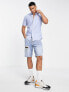 Фото #7 товара Polo Ralph Lauren icon logo short sleeve oxford shirt slim fit in blue