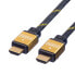 Фото #7 товара ROLINE 11.04.5500, 1.5 m, HDMI Type A (Standard), HDMI Type A (Standard), 3840 x 2160 pixels, 3D, Black, Gold