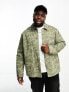 ASOS DESIGN camo worker jacket in green