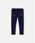 Фото #2 товара Toddler Girls Plush Lined Dark Blue Denim Jeggings - Toddler|Child