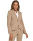 ფოტო #1 პროდუქტის Women's Twill Puffed-Sleeve One-Button Blazer