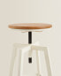 Фото #7 товара Wood and metal high swivel stool