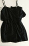 Thalia Sodi Women's Ruffle Front Shoulder Straps Romper Black L