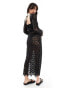 Фото #4 товара Iisla & Bird Premium maxi crochet beach dress in black