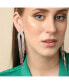 ფოტო #3 პროდუქტის Women's Silver Bling Cluster Drop Earrings