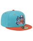 Men's Turquoise Tulsa Drillers Theme Night Raft 59FIFTY Fitted Hat Голубой, 7 3/8 - фото #2