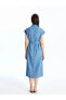 Фото #3 товара Платье женское LC WAIKIKI Grace гладкая короткая Джинсовое.