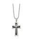 Фото #1 товара Black Acrylic Cross Pendant Ball Chain Necklace