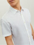Фото #5 товара Рубашка мужская JJESUMMER Slim Fit 12220136 Белая от Jack & Jones