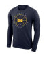 Фото #3 товара Men's Navy Michigan Wolverines Basketball Icon Legend Performance Long Sleeve T-shirt