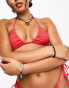 Фото #6 товара Weekday Move bikini top in red