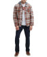 Фото #5 товара Men's Faux Sherpa Lined Flannel Shirt Jacket