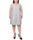 ფოტო #6 პროდუქტის Plus Size Long Sleeve Jacket and Tweed Dress, 2 Piece Set