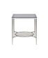 Adelrik End Table in Glass & Chrome Finish