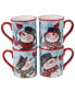 Watercolor Snowman 4-Pc. Mug