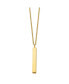 Yellow IP-plated Vertical Bar Dangle 15 inch Cable Chain Necklace