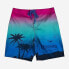 Men's 8.5" Elastic Board Corona Sunset Swim Shorts - Blue/Green XXL