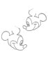 Фото #1 товара Mickey Mouse Outline Earrings