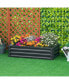 4' x 2' Raised Steel Garden Planter Bed for Vegetables, Herbs,, Grey