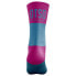 OTSO Multi-sport Medium Cut Light Blue/Fluo Pink socks