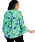 Plus Size Printed Pintuck Blouse, Created for Macy's