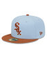 Фото #1 товара Men's Light Blue/Brown Chicago White Sox Spring Color Basic Two-Tone 59Fifty Fitted Hat