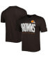 Фото #1 товара Men's Brown Cleveland Browns Combine Authentic Training Huddle Up T-shirt
