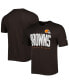 ფოტო #1 პროდუქტის Men's Brown Cleveland Browns Combine Authentic Training Huddle Up T-shirt