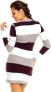 Фото #6 товара Zeta Ville Women's Maternity Block Colours Knitted Dress Striped Jumper Dress - 405c