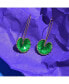 ფოტო #2 პროდუქტის Women's Green Lotus Leaf Drop Earrings
