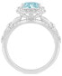 ფოტო #5 პროდუქტის Aquamarine (1-1/4 ct. t.w.) & Diamond (1/2 ct. t.w.) Bridal Set in 14k White Gold