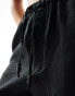 Фото #3 товара Mango linen tie waist trousers in black