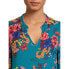 The Pioneer Woman Ruffle Neck Blouse with Flounce Sleeves Women's S Multicolor