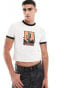 Фото #2 товара ASOS DESIGN cropped muscle t-shirt with chest print in neutral