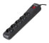 Фото #1 товара Activejet black power strip with cord ACJ COMBO 5G 1.5M/BEZP.AUTO/CZ