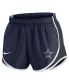 Фото #4 товара Women's Navy Dallas Cowboys Plus Size Tempo Shorts