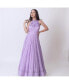 ფოტო #1 პროდუქტის Women's Lilac Gown Dress with Chikankari Embroidery