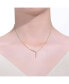 Фото #2 товара 14k Yellow Gold Plated with Cubic Zirconia Solar Chevron Necklace in Sterling Silver