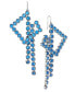 ფოტო #2 პროდუქტის I.N.C International Concepts Crystal Linear Drop Earrings, Created for Macy's