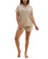 ფოტო #1 პროდუქტის Women's 2-Pc. Ribbed Velour Pajamas Set