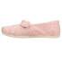Фото #3 товара TOMS Alpargata Linen Slip On Womens Pink Flats Casual 10017714T