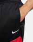 Nike Basketball Icon 8in swoosh logo shorts in black and red Черный, S - W29-32 - фото #4