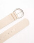 Фото #2 товара Monki faux leather wide hip belt in beige