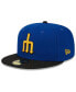 Фото #1 товара Men's Royal, Black Seattle Mariners 2023 City Connect 59FIFTY Fitted Hat