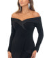 Фото #4 товара Women's Off-The-Shoulder Scuba Crepe Dress