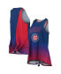 Фото #2 товара Women's Royal Chicago Cubs Gradient Tie-Back Racerback Tank Top