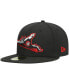 Фото #1 товара Men's Black Richmond Flying Squirrels Authentic Collection Team Home 59FIFTY Fitted Hat