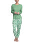 Фото #1 товара Пижама Muk Luks Supersoft Ribbed Pajama