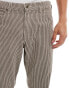 Dickies garyville hickory striped trousers in brown