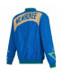 Фото #2 товара Men's Blue Milwaukee Bucks 2023/24 City Edition Full-Zip Bomber Jacket